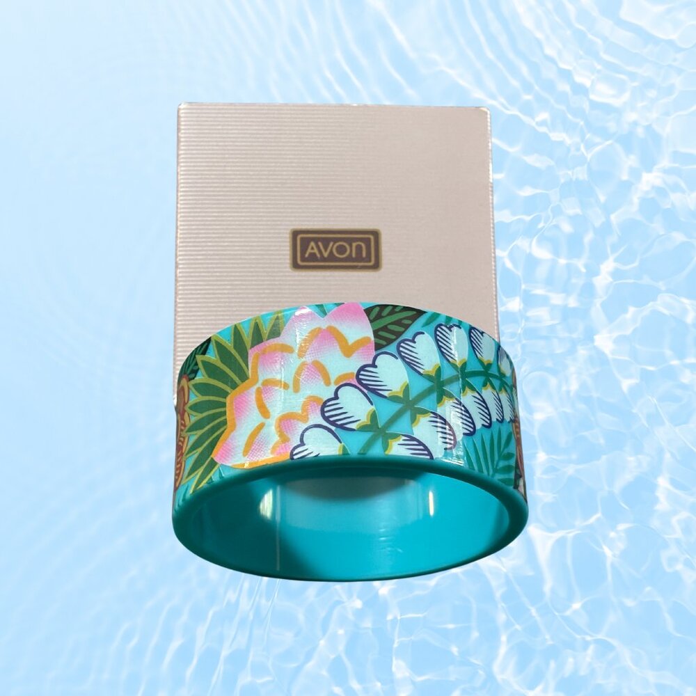 Vintage 1987 Avon Tropical Beauty Lucite Bracelet, Small